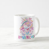 Mug Unicorn Electro Clubbing Raver Hardtekk Techno Rav (Devant droit)