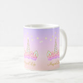 Mug Unicorn Fleurs et étoiles (Devant droit)