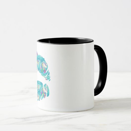 Mug UNICORN Iridescente Turquoise Foil Metallic KISS L (Devant droit)