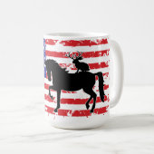 Mug Unicorn, Jackalope, Bigfoot and the American Flag (Devant droit)