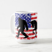 Mug Unicorn, Jackalope, Bigfoot and the American Flag (Devant gauche)