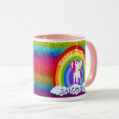 Mug Unicorn mignon joyeux anniversaire Rainbow Parties (Devant droit)