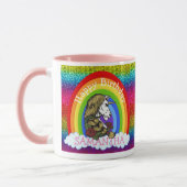 Mug Unicorn mignon joyeux anniversaire Rainbow Parties (Gauche)