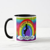 Mug Unicorn mignon joyeux anniversaire Rainbow Parties (Gauche)