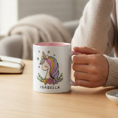 Mug Unicorn mignon Whimsical Girl Nom personnalisé
