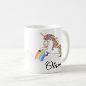 Mug Unicorn Nom personnalisé Cute Coffee (Devant droit)