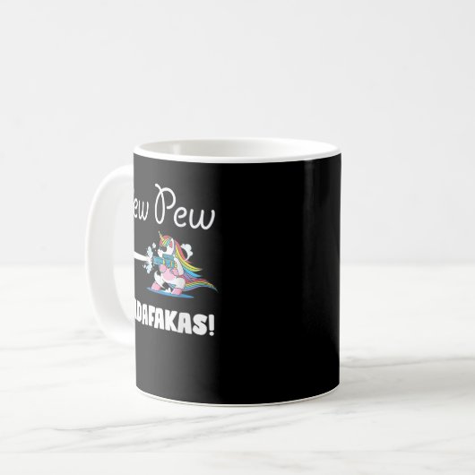 Mug Unicorn PewPewPew Madafakas Unicorn Crazy Pew Funn (Devant gauche)