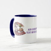Mug Unicorn Pickleballer Paddleball Rainbow Sport (Devant gauche)
