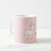 Mug Unicorn Pink Floral (Devant gauche)