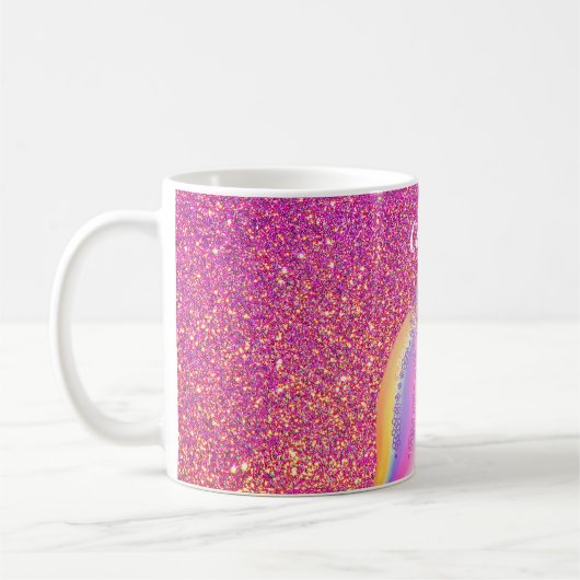 Mug Unicorn rose Parties scintillant Sparkle Magique P (Gauche)