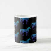 Mug Unicorn Sparkles aqua blue ombre motif Monogramme (Centre)
