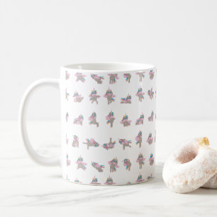 Mug Unicorn Yoga Poses Design Motif