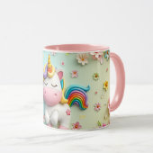 Mug Unicorne 3D (Devant droit)