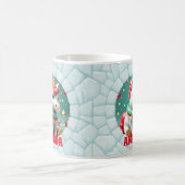 Mug Unicorne 3D Noël Nom personnalisé Vacances (Centre)