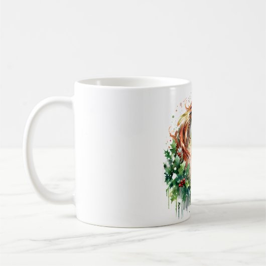 Mug Unicorne à Noël (Gauche)