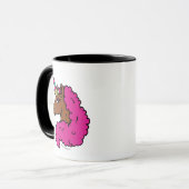 Mug Unicorne Afro Rose Chaud (Devant gauche)
