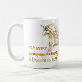 Mug Unicorne Appendice retrait Coupe (Gauche)