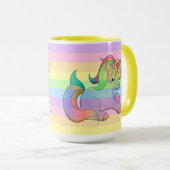 Mug Unicorne arc-en-ciel (Devant droit)