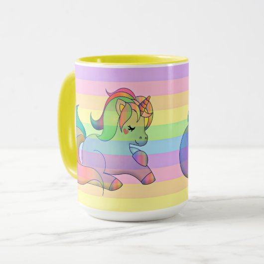Mug Unicorne arc-en-ciel (Devant gauche)