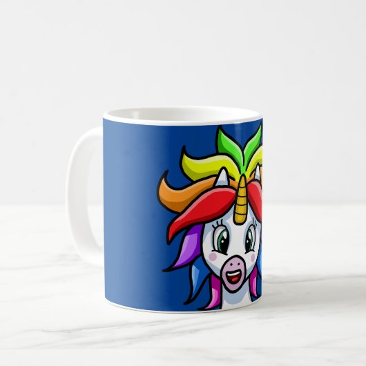 Mug Unicorne arc-en-ciel (Devant gauche)