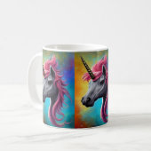 Mug Unicorne avec Mane rose (Devant gauche)