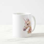 Mug Unicorne avec Roses (Devant droit)
