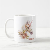 Mug Unicorne avec Roses (Gauche)
