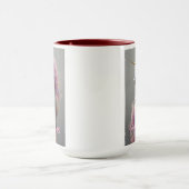 Mug Unicorne blanche personnalisée avec Mane rose (Centre)