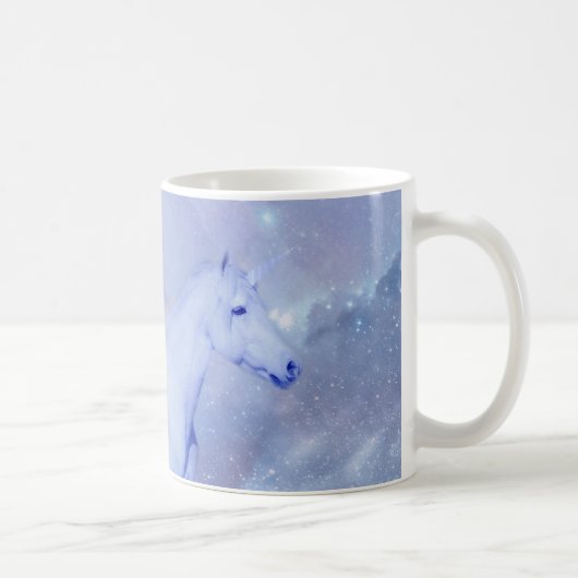 Mug Unicorne bleue avec ailes imaginaire (Droite)