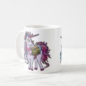 Mug Unicorne bleue et violette (Devant gauche)