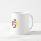 Mug Unicorne cool avec Superhero Cape Costume Long Sle (Devant droit)