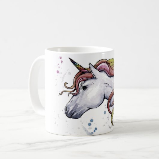 Mug Unicorne couleur de l'eau (Devant gauche)