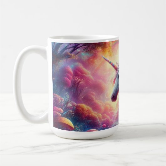 Mug Unicorne dans une forêt d'Imaginaires dynamique (Gauche)