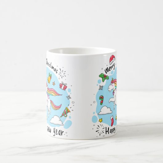 Mug Unicorne de Noël (Centre)