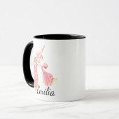 Mug unicorne de nom personnalisé (Devant gauche)