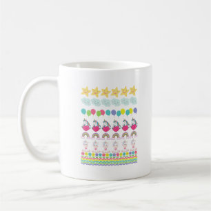 Mug Unicorne, Fleurs, Ballons, Nuages, Soleil & Arc-en
