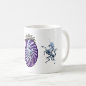 Mug Unicorne magique mythique en argent (Devant droit)