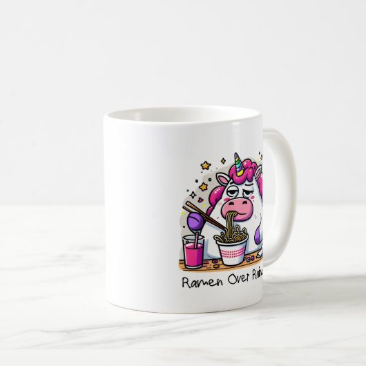 Mug Unicorne Manger Ramen (Devant droit)