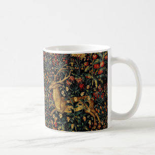 Mug Unicorne médiévale Midnight Floral Garden