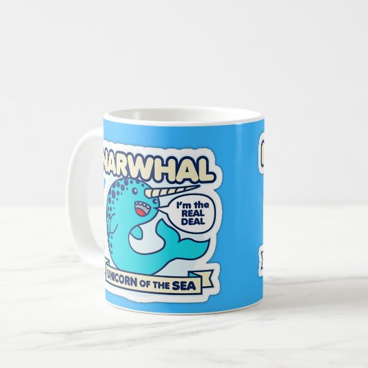 Mug Unicorne Narwhal De La Mer (Devant gauche)