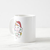 Mug Unicorne Noël Animaux d'hiver de vacances Unicorne (Devant gauche)