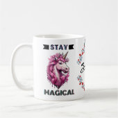 Mug Unicorne Personnalisée Enfants Nom Cadeau Restez m (Gauche)