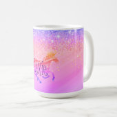 Mug Unicorne rose Lavender Glittery (Devant droit)