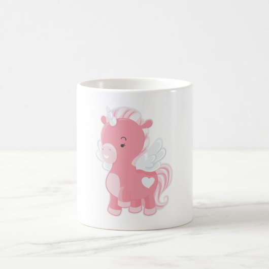Mug Unicorne rose mignonne (Centre)