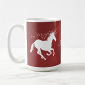 Mug Unicorne rouge Boug de café personnalisé (Gauche)