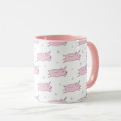 Mug Unicornes de cochon volant (Devant droit)