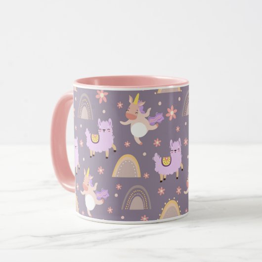 Mug Unicornes Et Llamas (Devant gauche)