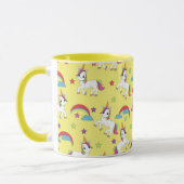Mug Unicornes mignonne jaune (Gauche)