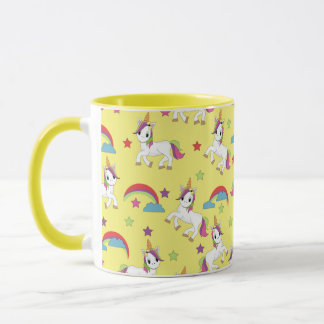Mug Unicornes mignonne jaune