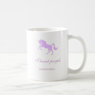 Mug Unicorns. de pourpre du coeur I